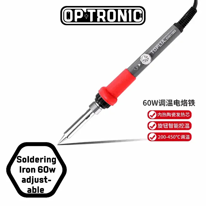 adjustable temperature Soldering Iron – 60 Watt | Toplia