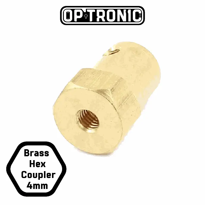 Brass Hex Coupler For DC Geared Motor 4mm