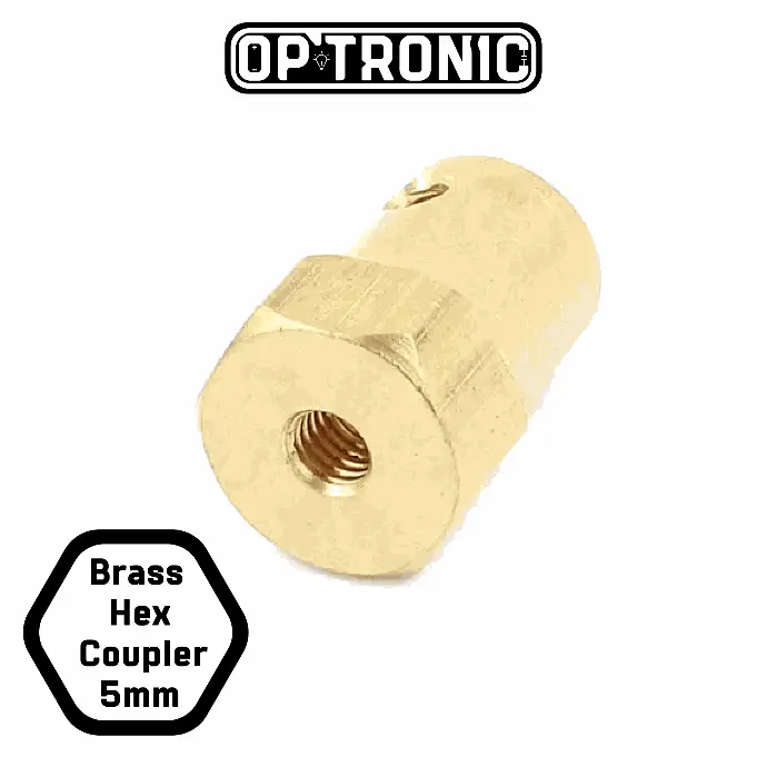 Brass Hex Coupler For DC Geared Motor 5mm
