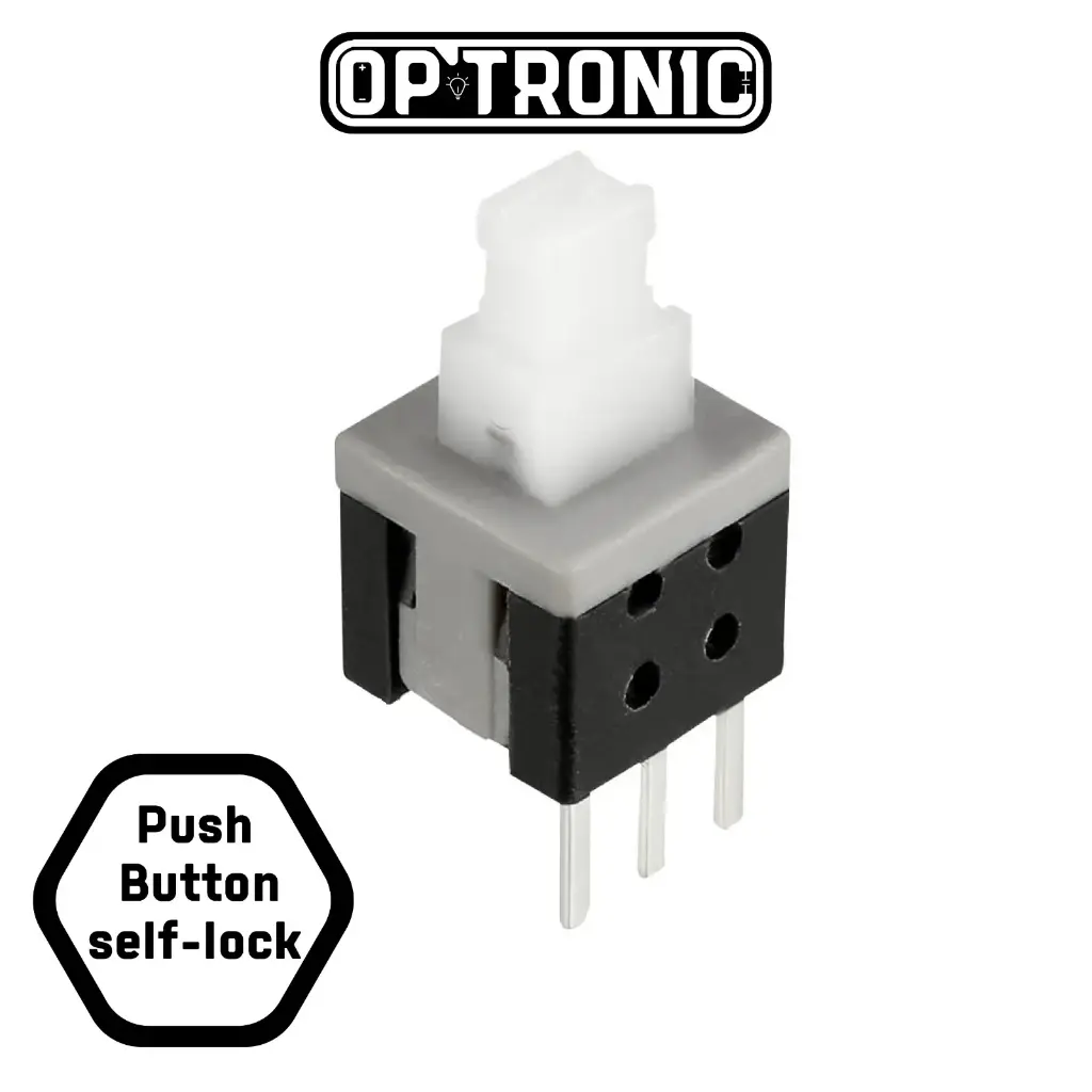 Push Button 3 Pins Self-lock 8x8mm