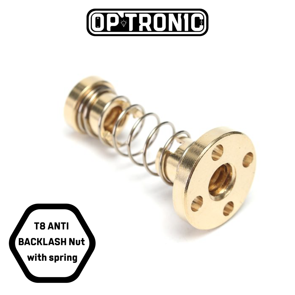 TR8x2 Leadscrew Copper ANTI BACKLASH Nut with spring- 4 start
