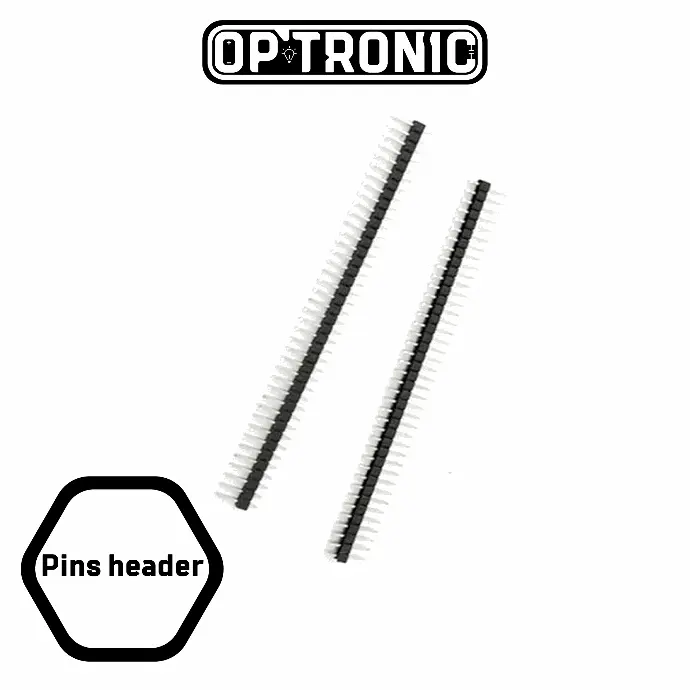 Pin Header Male (2.54mm) 1X40 Straight, Black