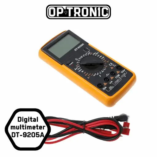 DT-9205A Digital Multimeter with battery and probe