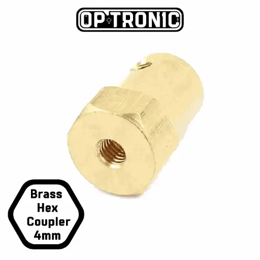Brass Hex Coupler For DC Geared Motor 4mm