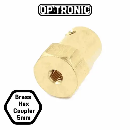 Brass Hex Coupler For DC Geared Motor 5mm