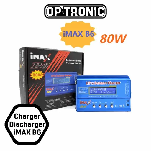 Charger Discharger iMAX B6 80W with Charging Cable Sets