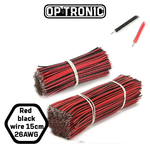 Red and black 2P electronic solder wire 26AWG 150MM