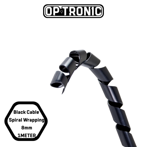 Black Cable Spiral Wrapping 8mm 1M