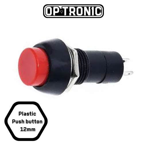Plastic Push Button Switch Momentary 12mm 2pin
