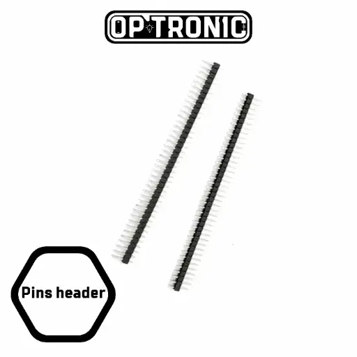 Pin Header Male (2.54mm) 1X40 Straight, Black